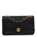 Chanel Lambskin Quilted Small Double Flap Black