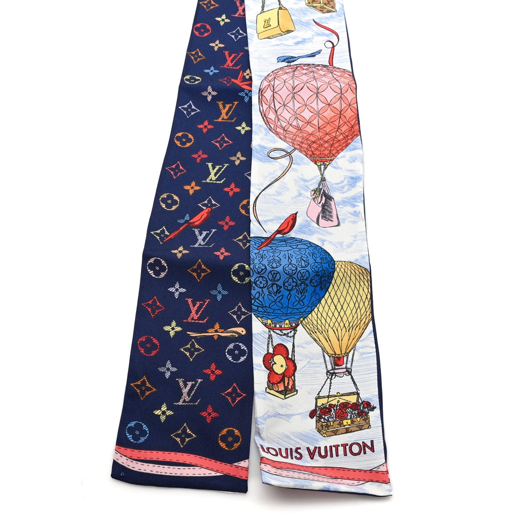 Louis Vuitton Silk Monogram Up And Away Bandeau Blue