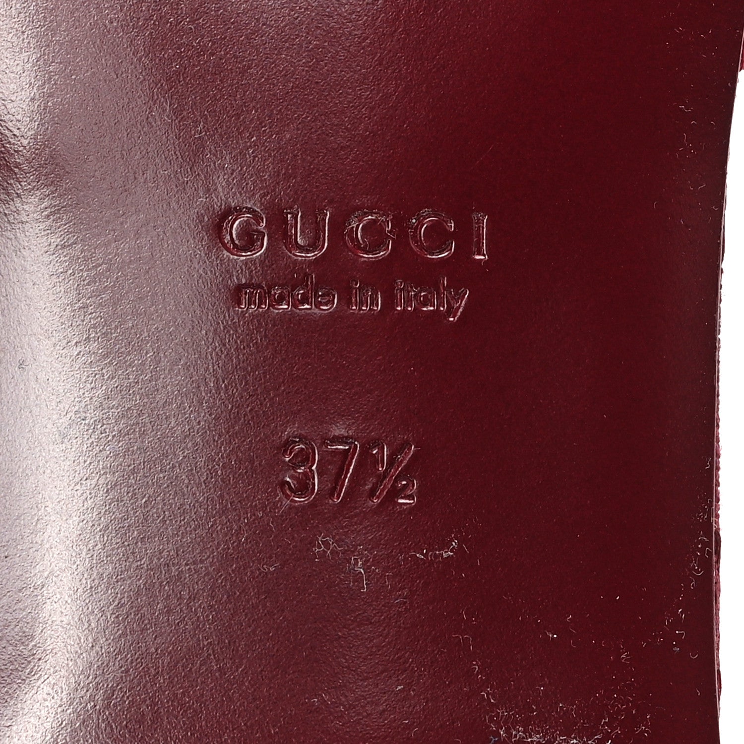 Gucci GG Canvas Interlocking G Cut Out Slide Sandals 37.5 Rosso Ancora