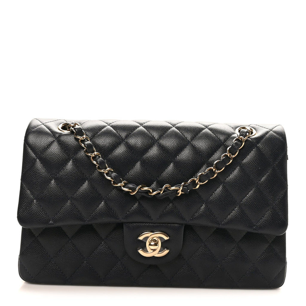 Chanel Caviar Quilted Medium Double Flap Navy