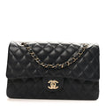 Chanel Caviar Quilted Medium Double Flap Navy