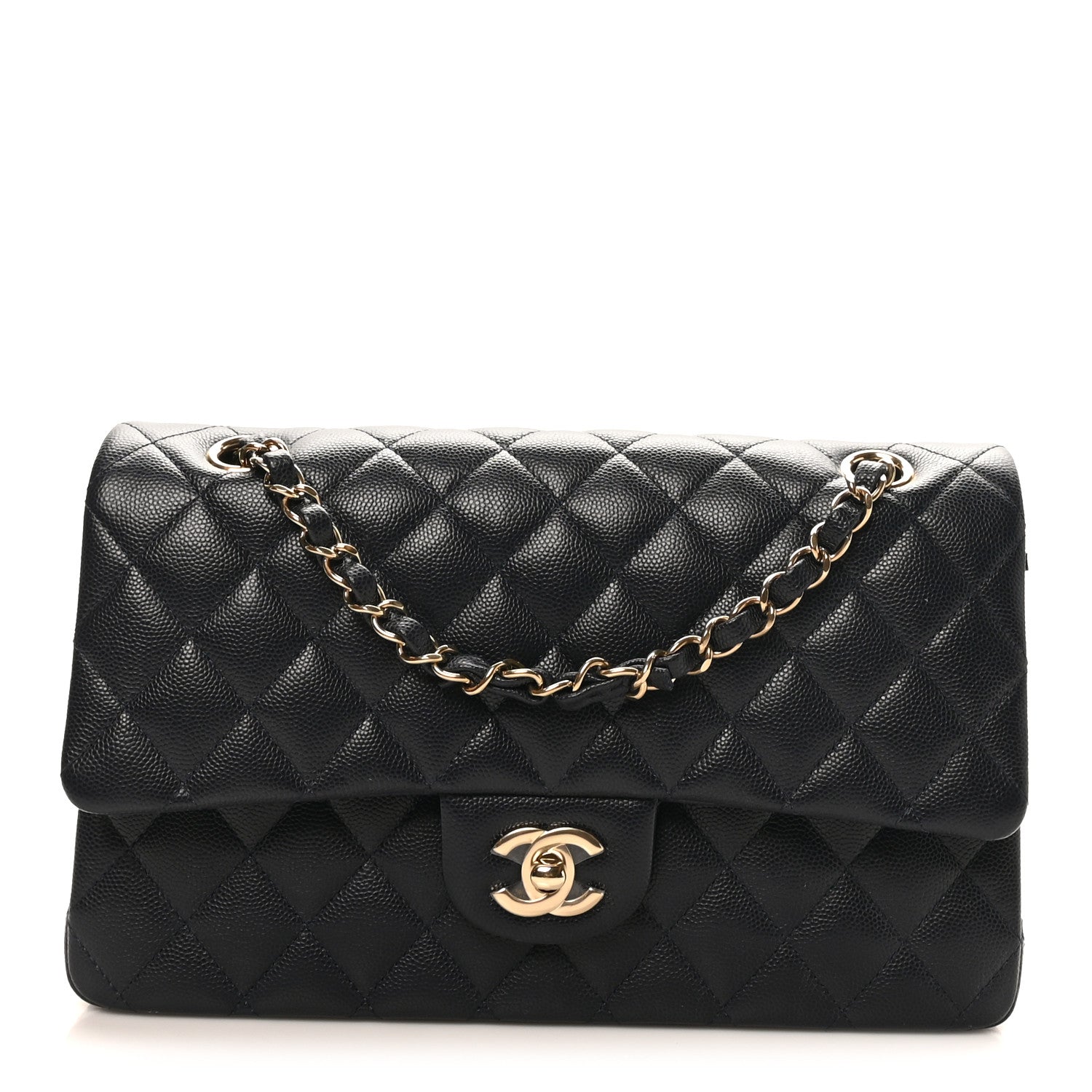 Chanel Caviar Quilted Medium Double Flap Navy