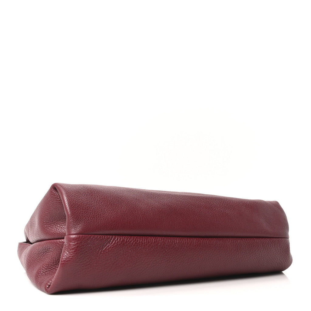 Gucci Grained Calfskin Softbit Maxi Shoulder Bag Rosso Ancora Red