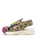 Gucci Mesh Fabric Tinsel Sport Sandals 36.5 Loess Sand Box Pink