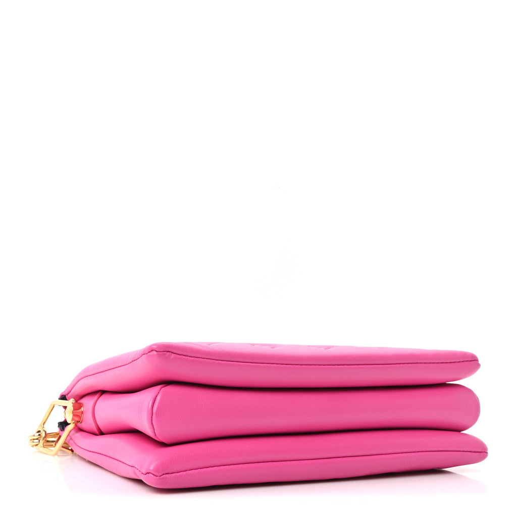Louis Vuitton Lambskin Embossed Monogram Coussin PM Rose Miami