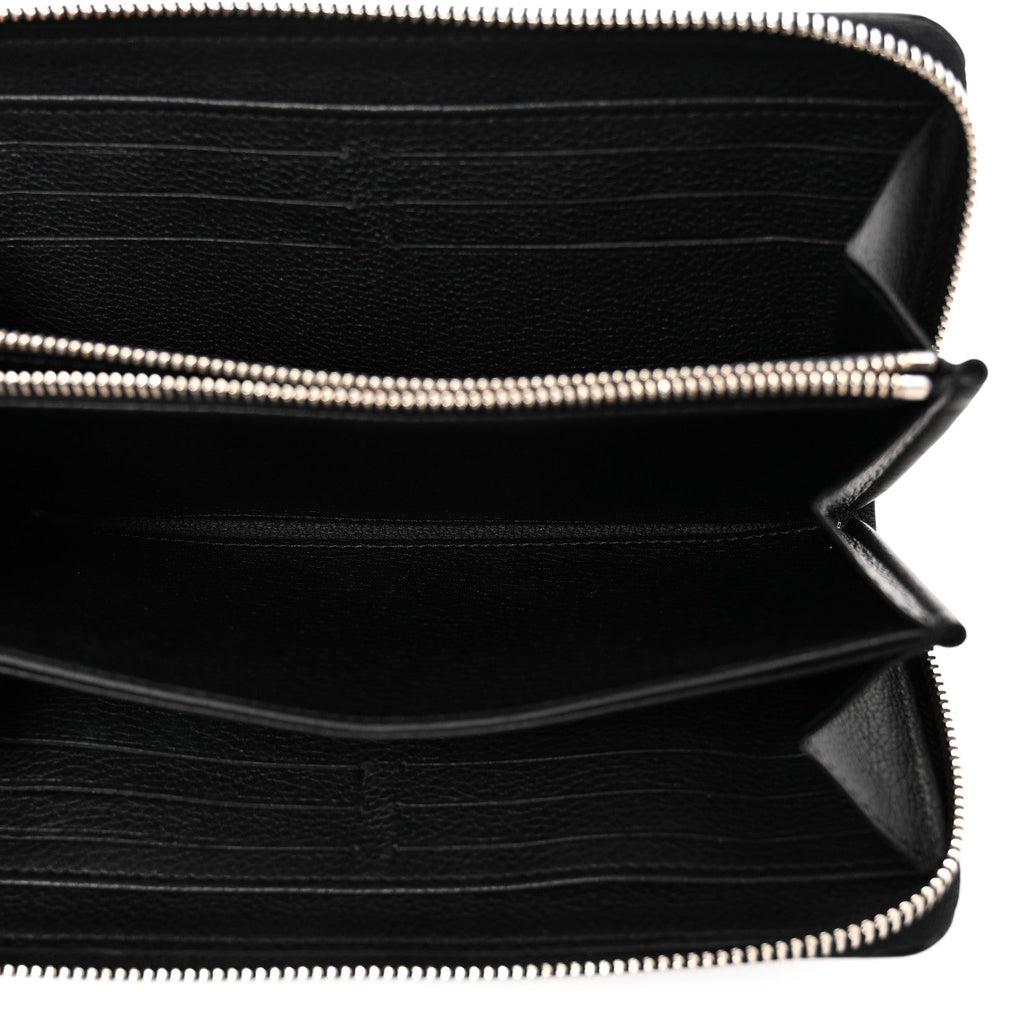 Louis Vuitton Calfskin Zippy Lockme Wallet Black