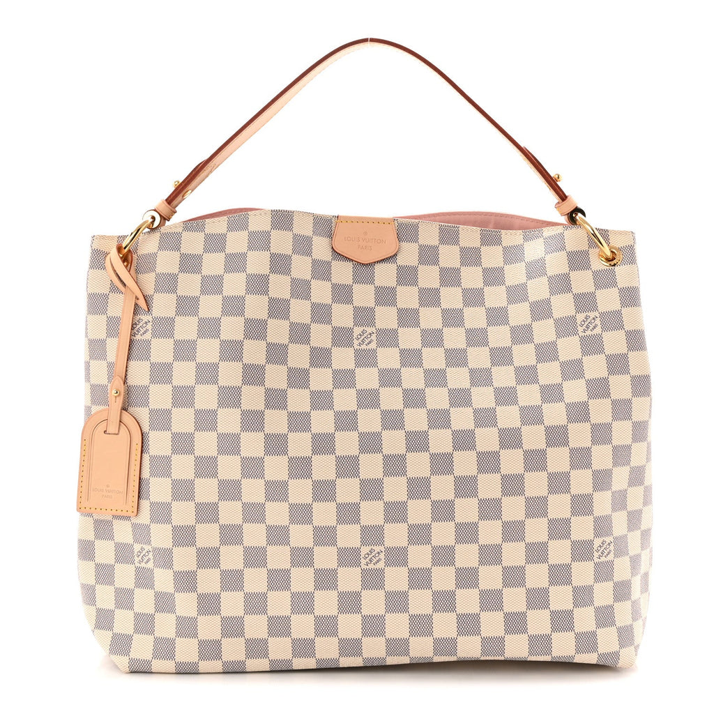 Louis Vuitton Damier Azur Graceful MM Rose Ballerine