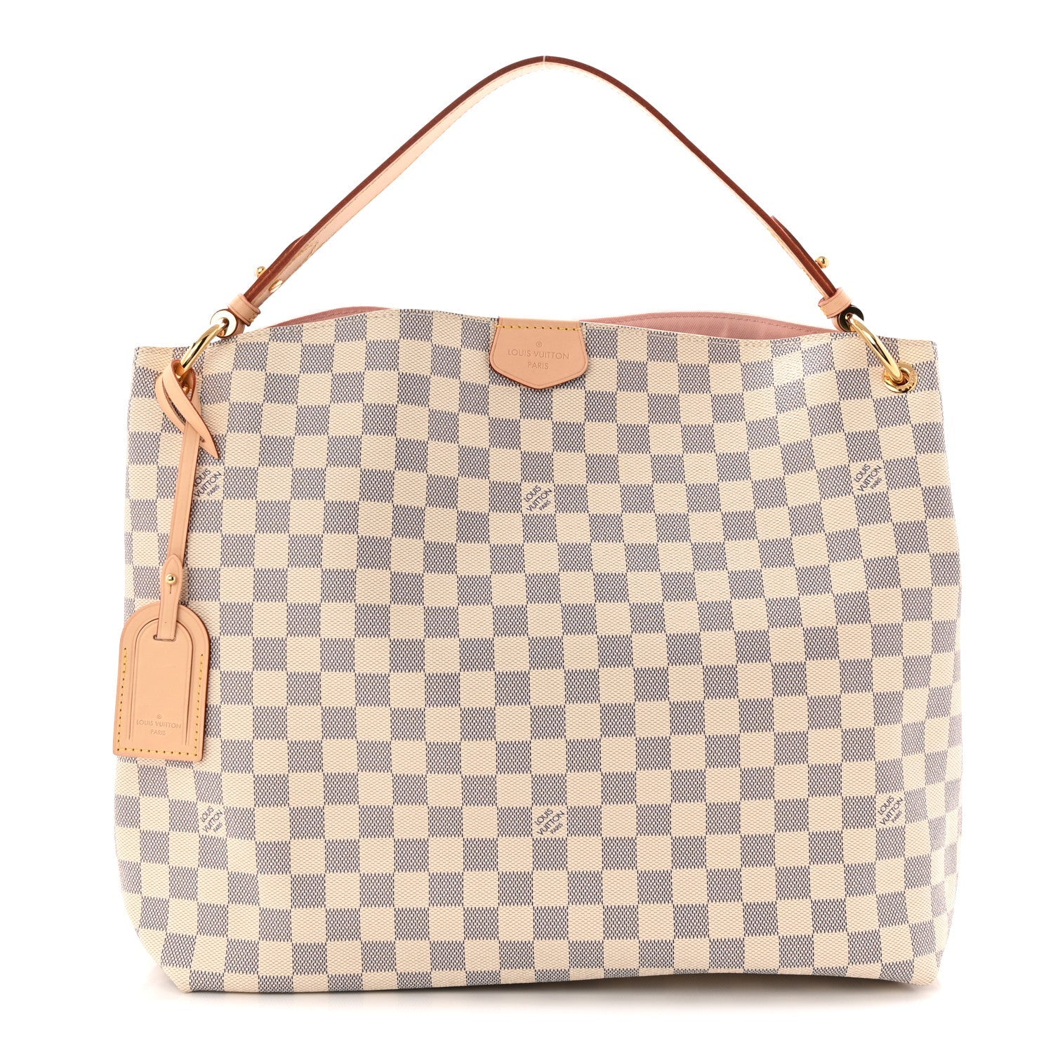 Louis Vuitton Damier Azur Graceful MM Rose Ballerine