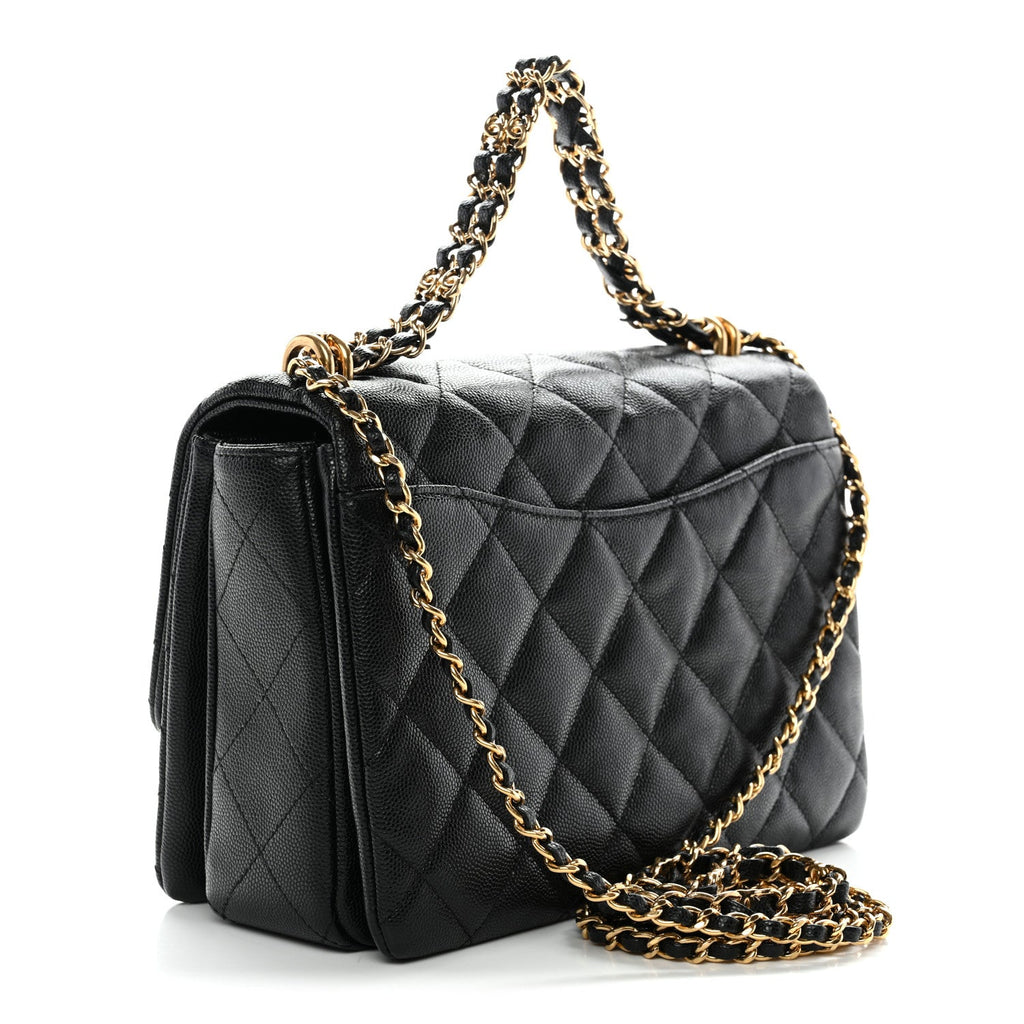 Chanel Caviar Quilted Coco First Flap Black
