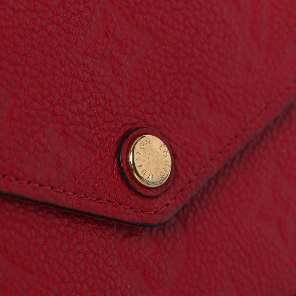 Louis Vuitton Empreinte Pochette Felicie Chain Wallet Scarlet