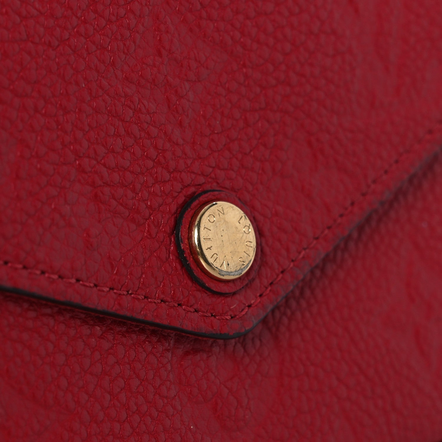 Louis Vuitton Empreinte Pochette Felicie Chain Wallet Scarlet