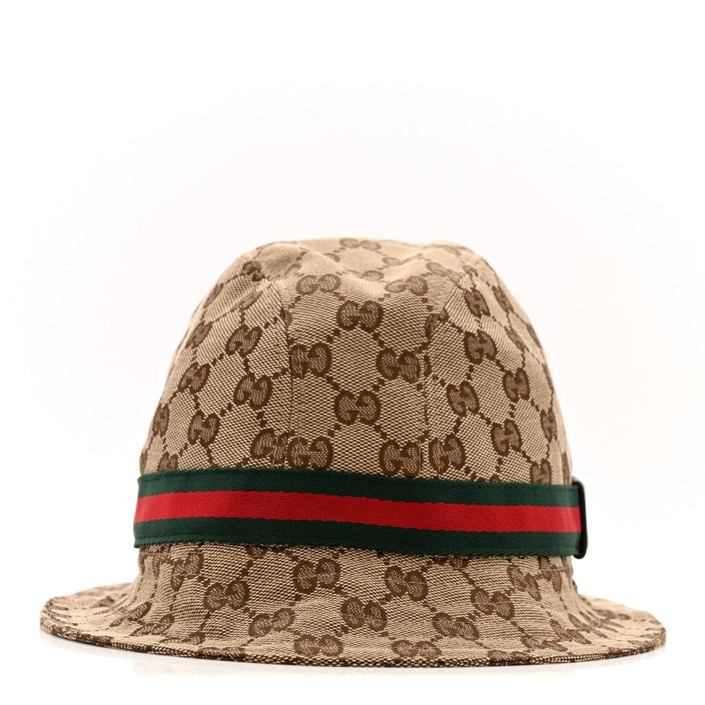Gucci Monogram Web Bucket Hat M Brown