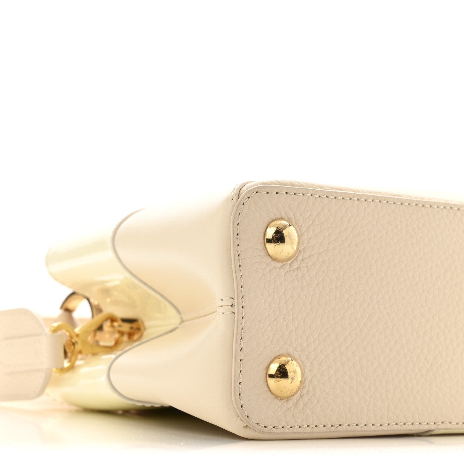 Louis Vuitton Taurillon Gelato Capucines BB Tonal Vanilla Beige