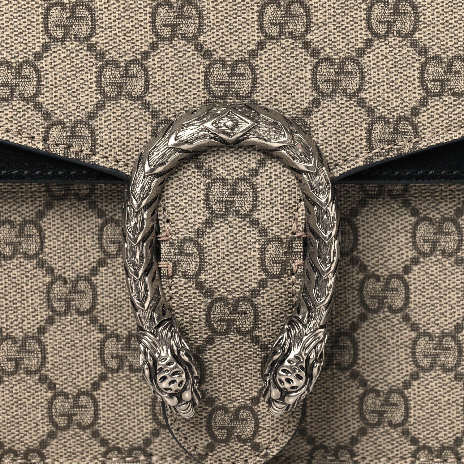 Gucci GG Supreme Monogram Small Dionysus Shoulder Bag Black