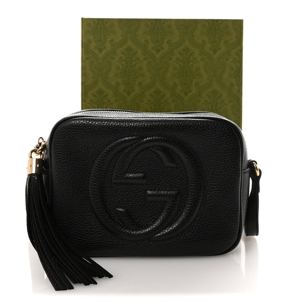 Gucci Pebbled Calfskin Small Soho Disco Bag Black