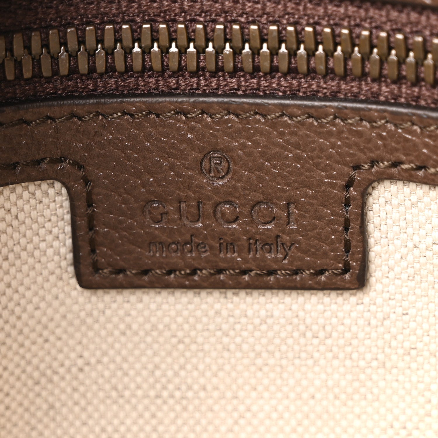 Gucci Soft GG Supreme Monogram Medium Ophidia Belt Bag Dark Brown