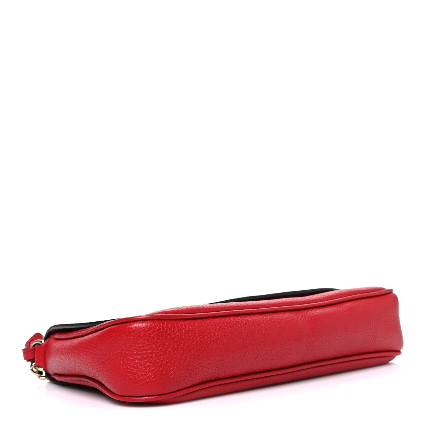 Gucci Pebbled Calfskin Medium Soho Flap Crossbody Vibrant Red