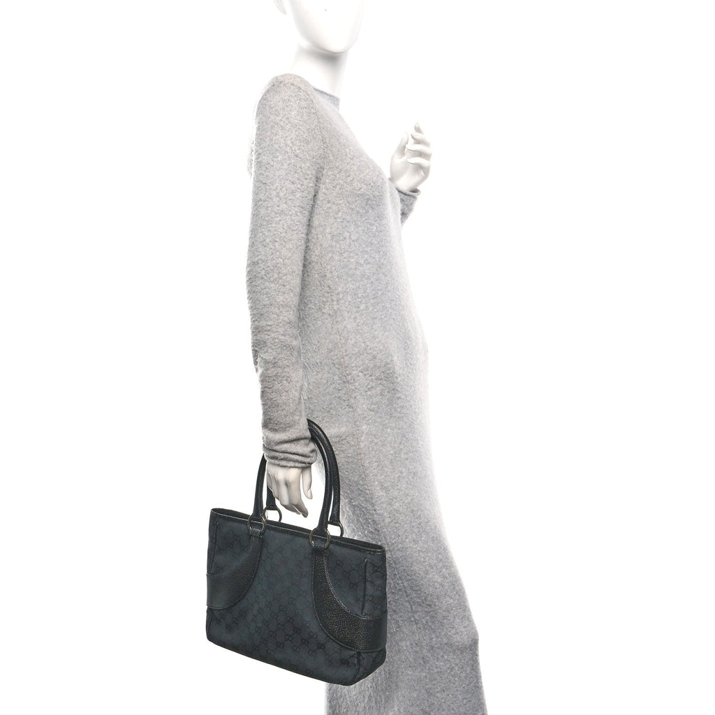 Gucci Monogram Shoulder Bag Black