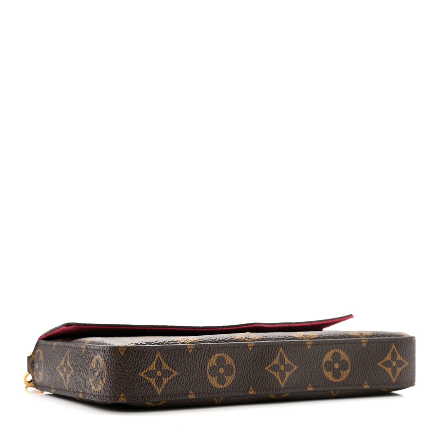 Louis Vuitton Monogram Pochette Felicie Chain Wallet Fuchsia