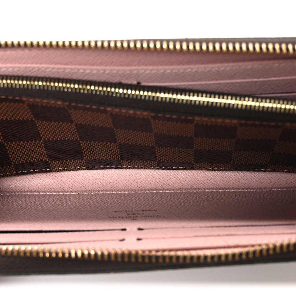 Louis Vuitton Damier Ebene Clemence Wallet Rose Ballerine