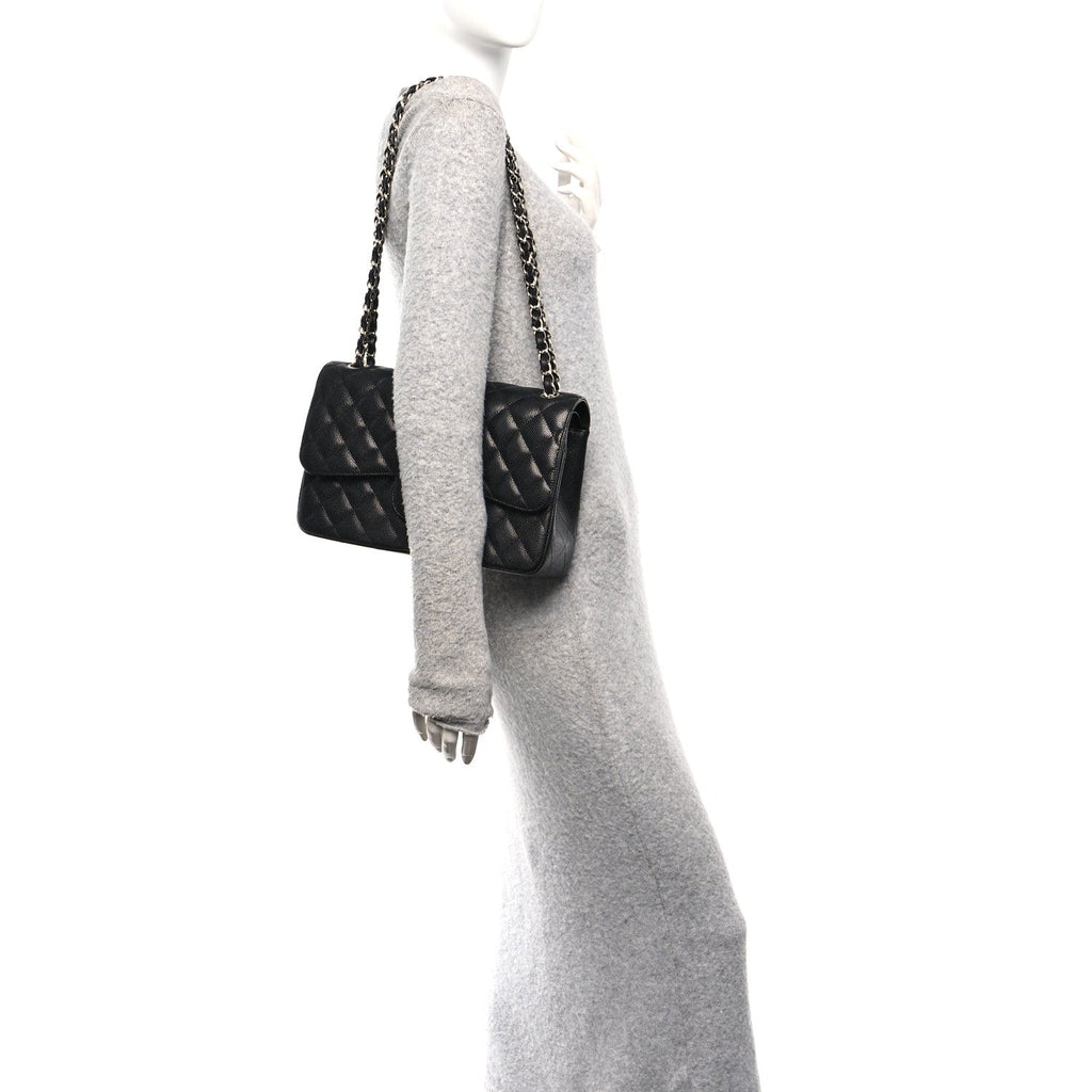 Chanel Caviar Quilted Jumbo Double Flap Black