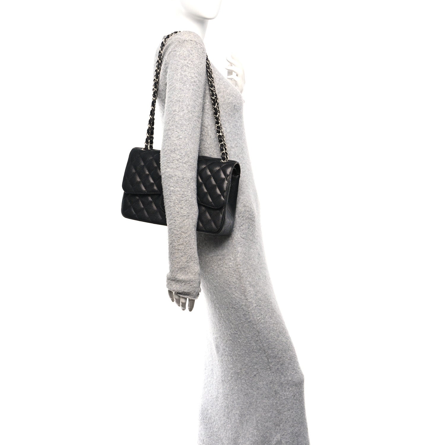 Chanel Caviar Quilted Jumbo Double Flap Black
