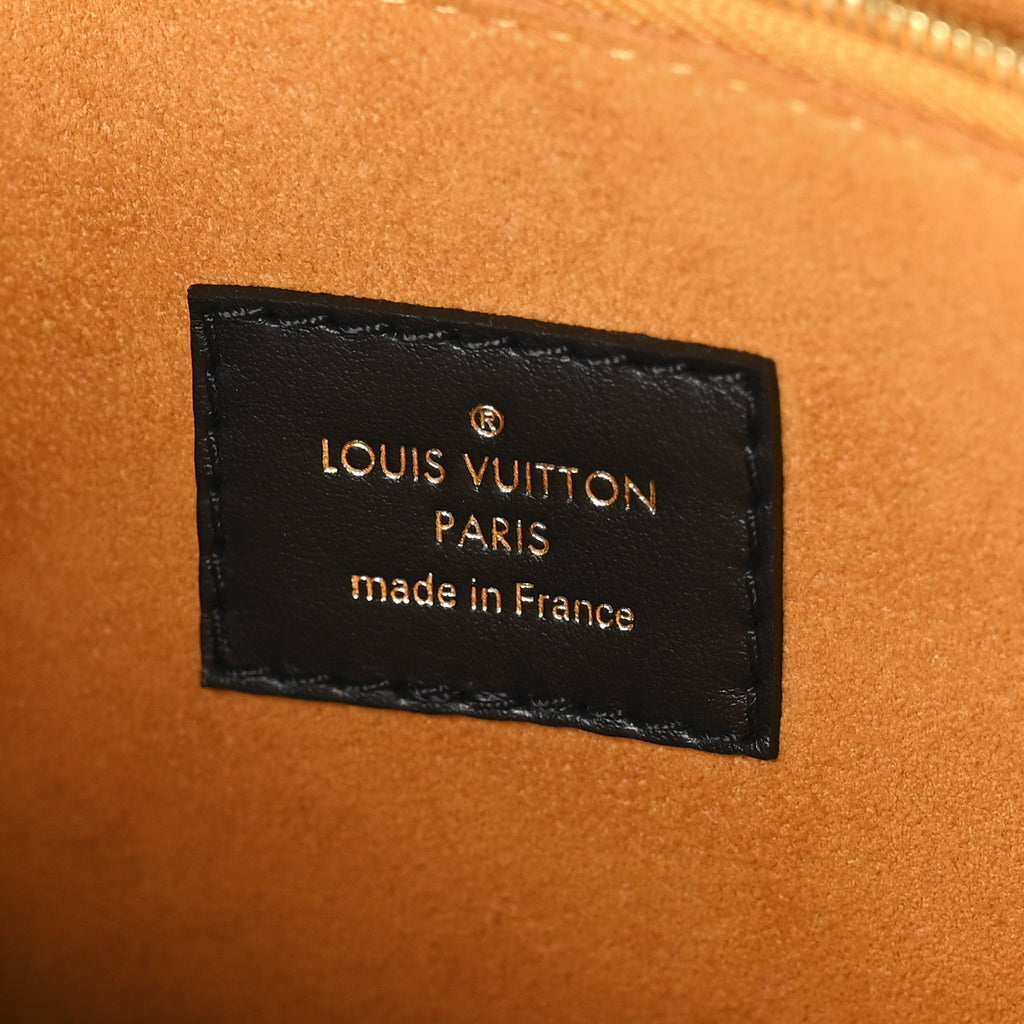 Louis Vuitton Calfskin Monogram Tufting On My Side Black