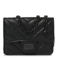 Chanel Aged Calfskin Chevron Quilted Reissue Belt Bag So Black