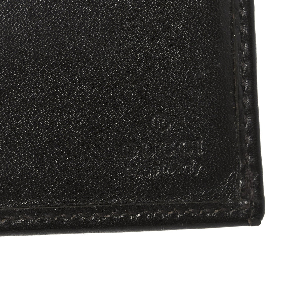 Gucci Monogram Mini Bi-Fold Wallet Brown Dark Brown