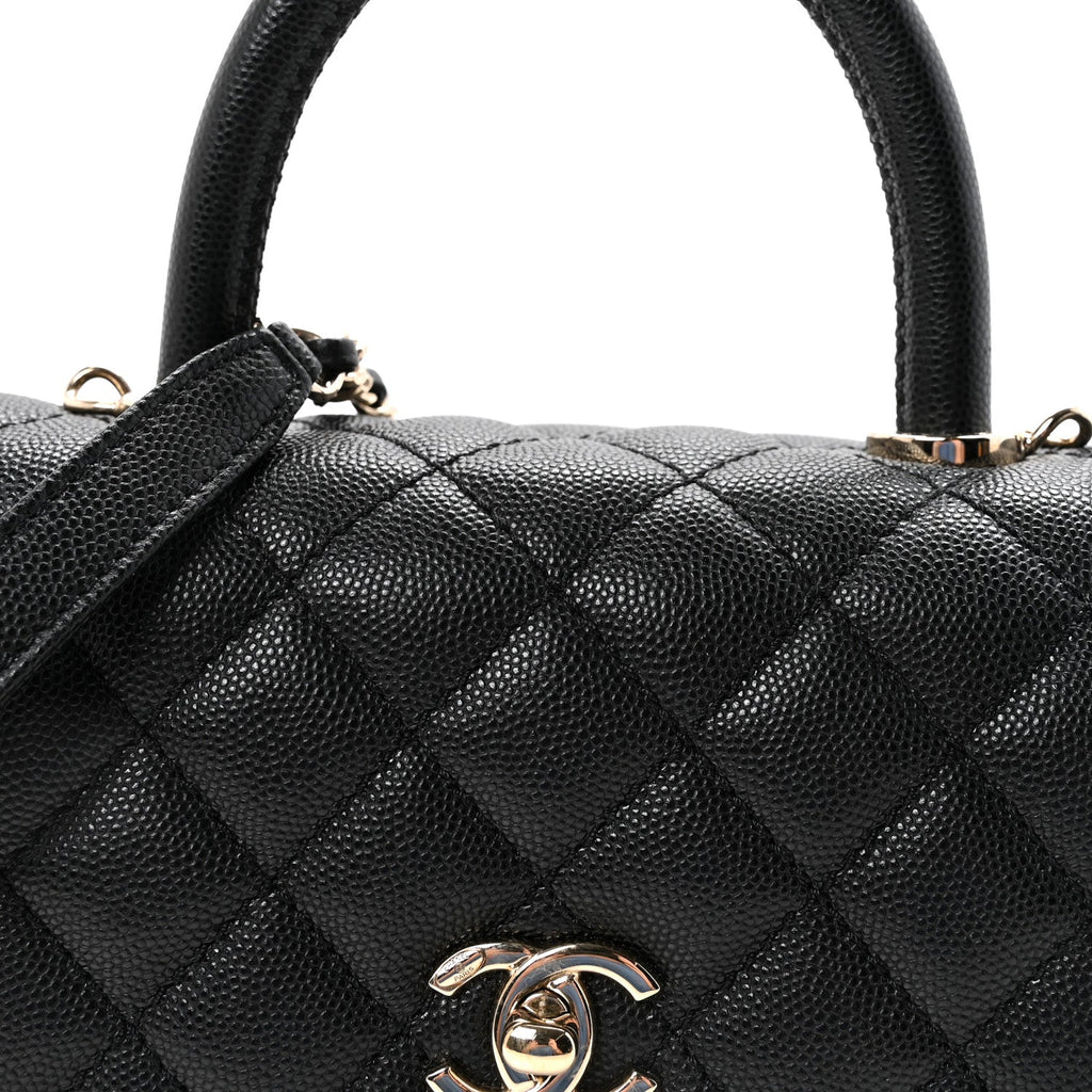 Chanel Caviar Quilted Mini Coco Handle Flap Black