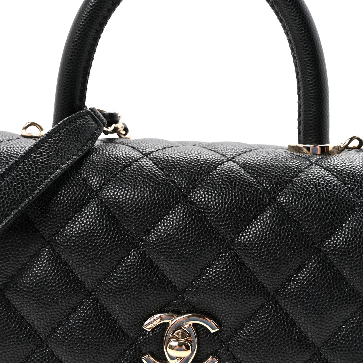 Chanel Caviar Quilted Mini Coco Handle Flap Black