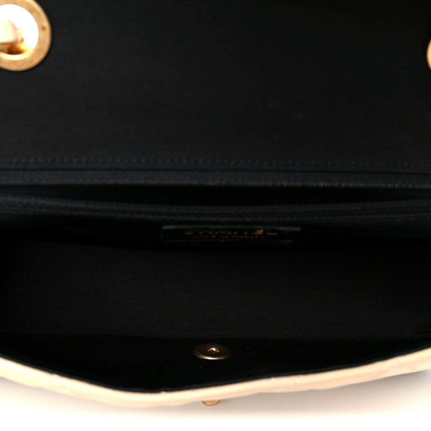 Chanel Lambskin Quilted Medium Elegant CC Flap Beige Black