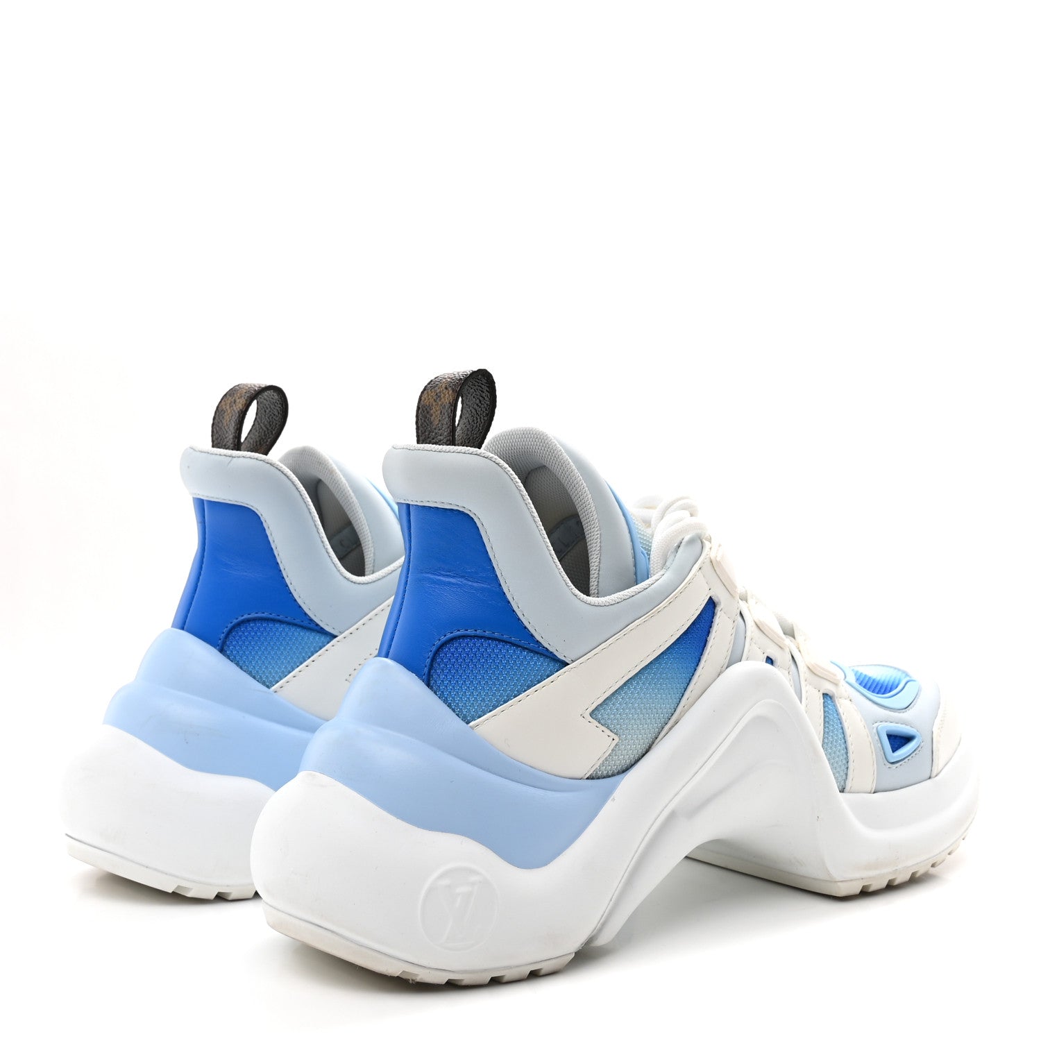 Louis Vuitton Calfskin LV Archlight Gradient Sneakers 38 Light Blue