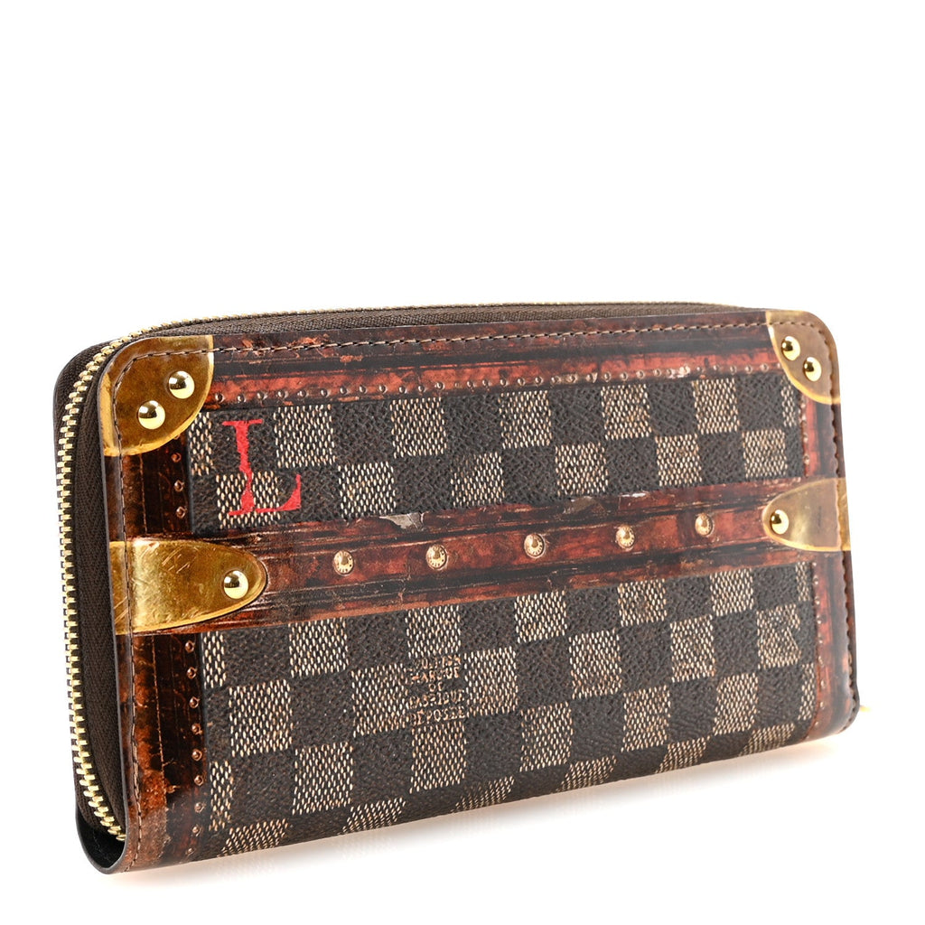 Louis Vuitton Transformed Damier Ebene Time Trunk Zippy Wallet
