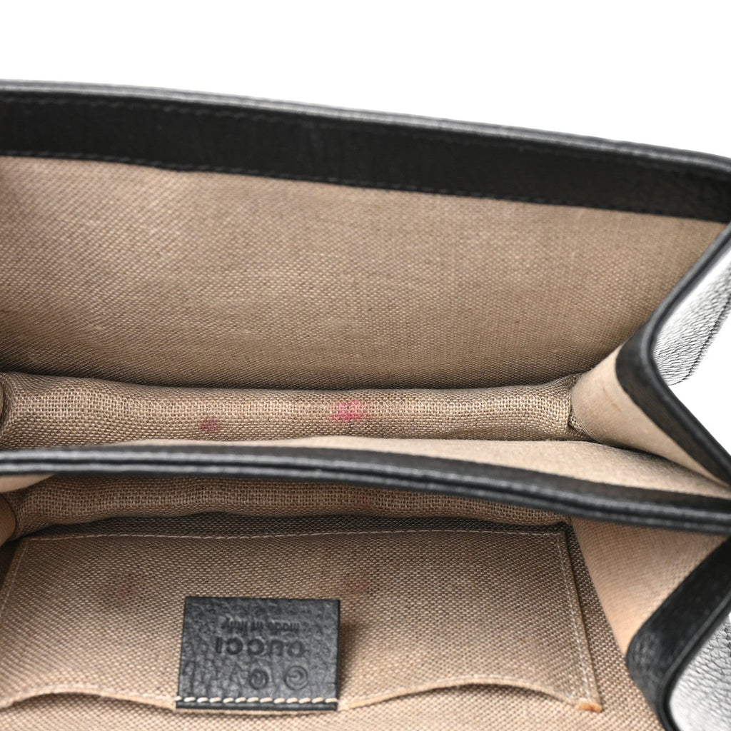Gucci Dollar Calfskin Small Interlocking G Shoulder Bag Black