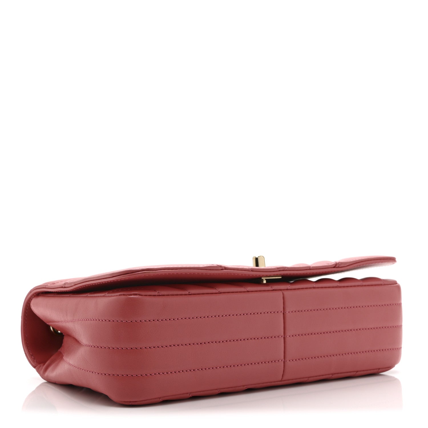 Chanel Calfskin Chevron Quilted Small Statement Flap Pink