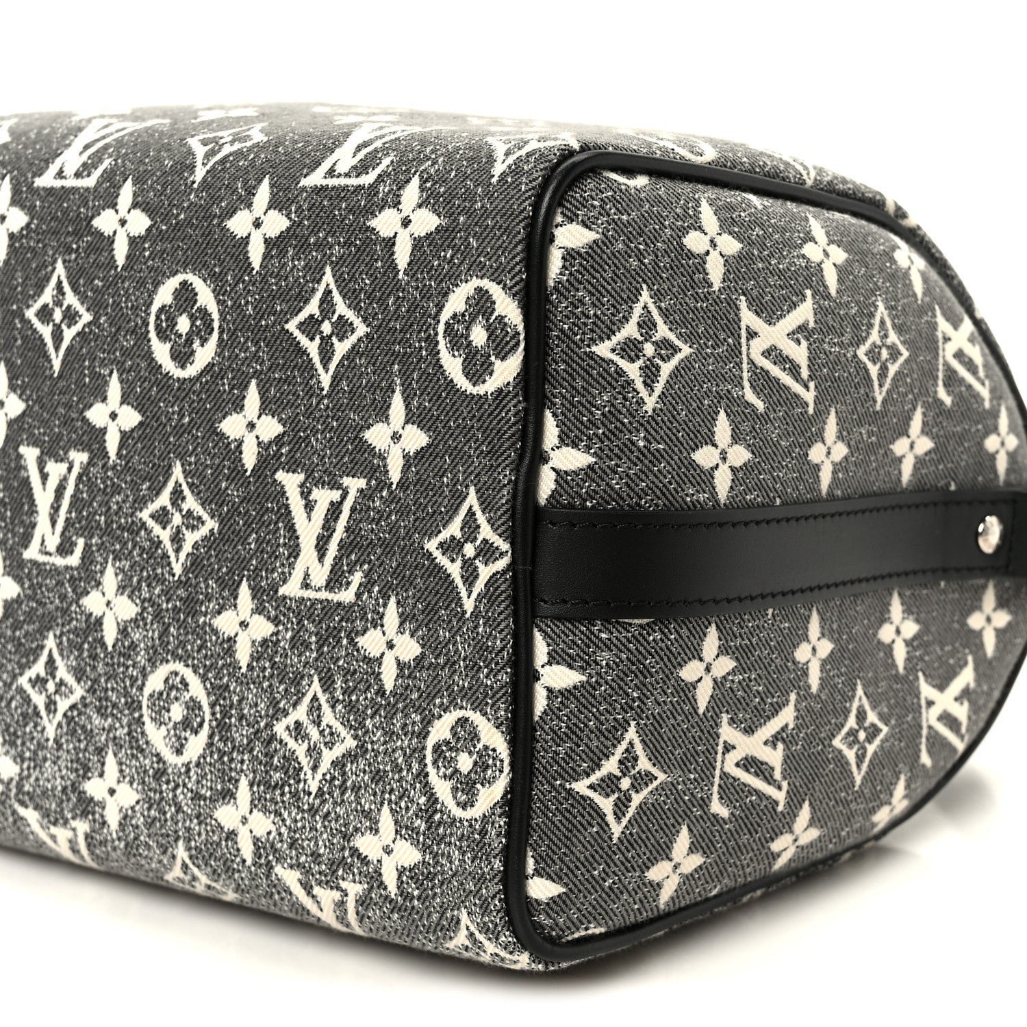 Louis Vuitton Denim Monogram Jacquard Speedy Bandouliere 25 Black