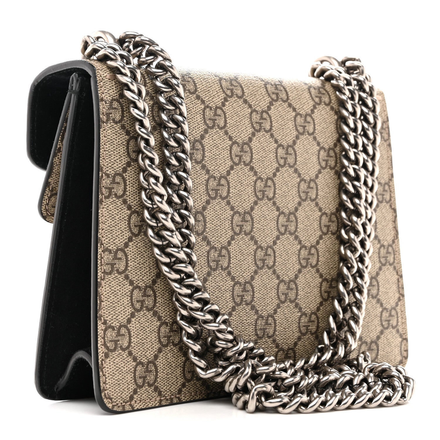 Gucci GG Supreme Monogram Mini Dionysus Shoulder Bag Black
