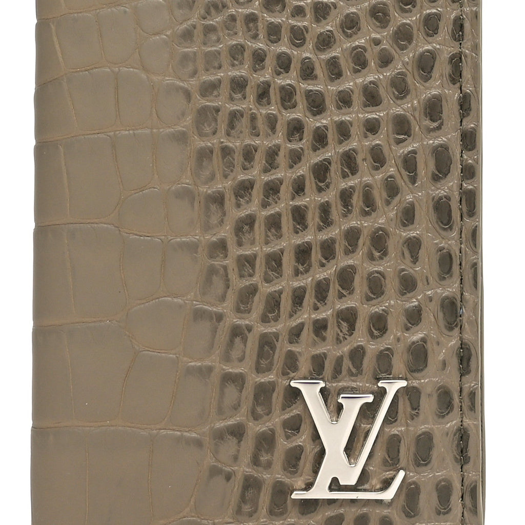 Louis Vuitton Crocodile Pocket Organizer Sage Green
