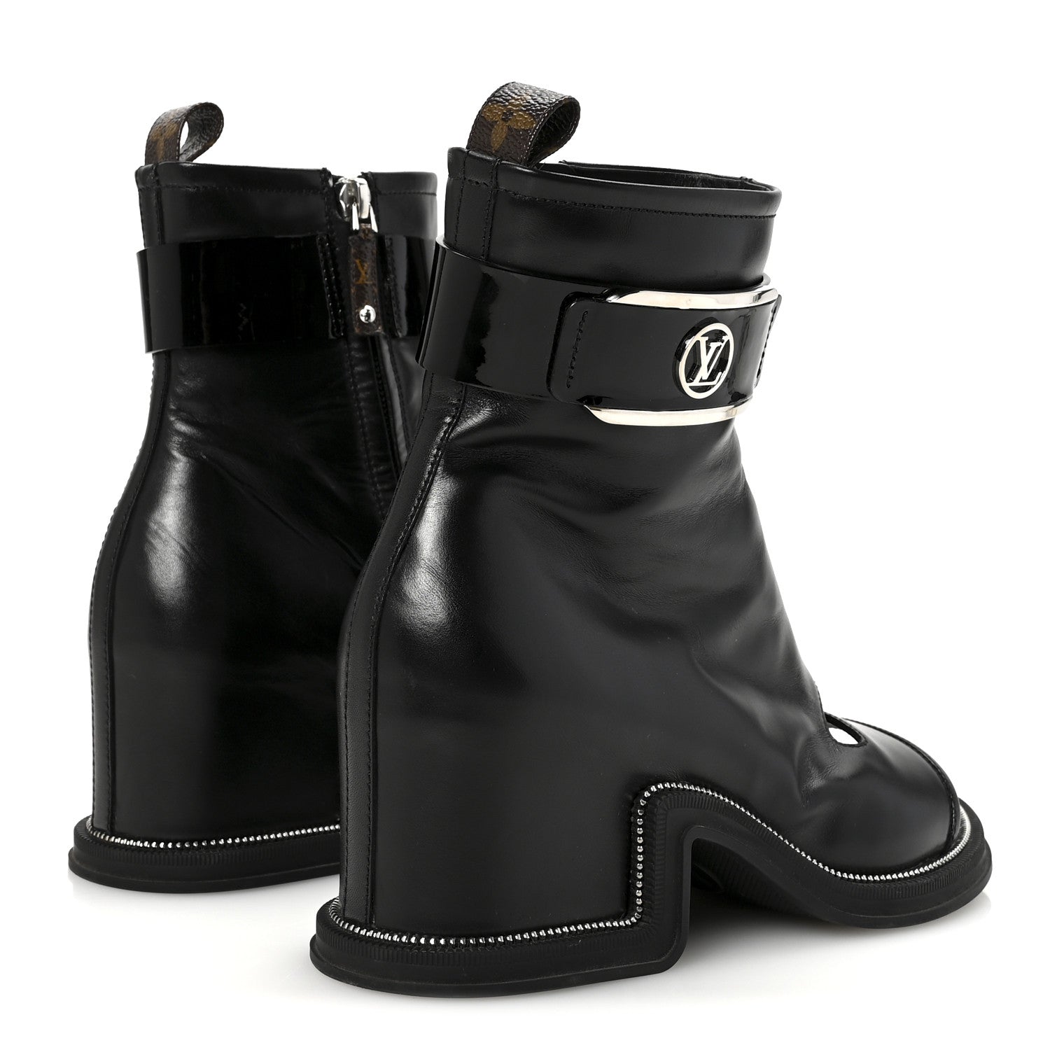 Louis Vuitton Calfskin Moonlight Boots 36.5 Black