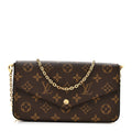 Louis Vuitton Monogram Pochette Felicie Chain Wallet Fuchsia