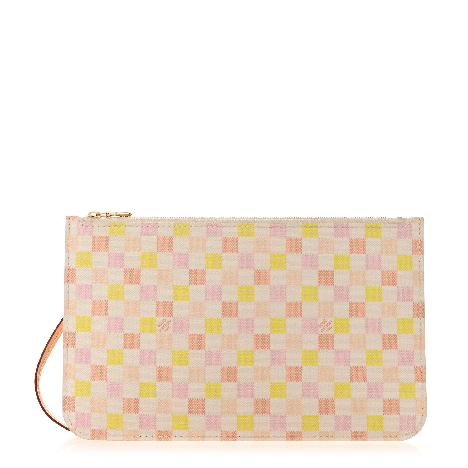 Louis Vuitton Damier Giant Neverfull MM Pochette Peach
