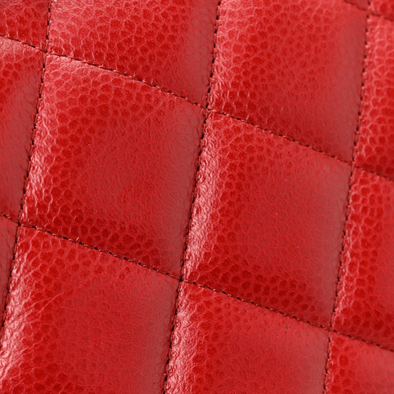 Chanel Caviar Quilted Jumbo Double Flap Dark Red