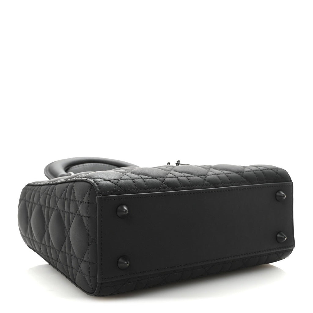 Christian Dior Ultra Matte Calfskin Cannage Small My ABCDior Lady Dior Black
