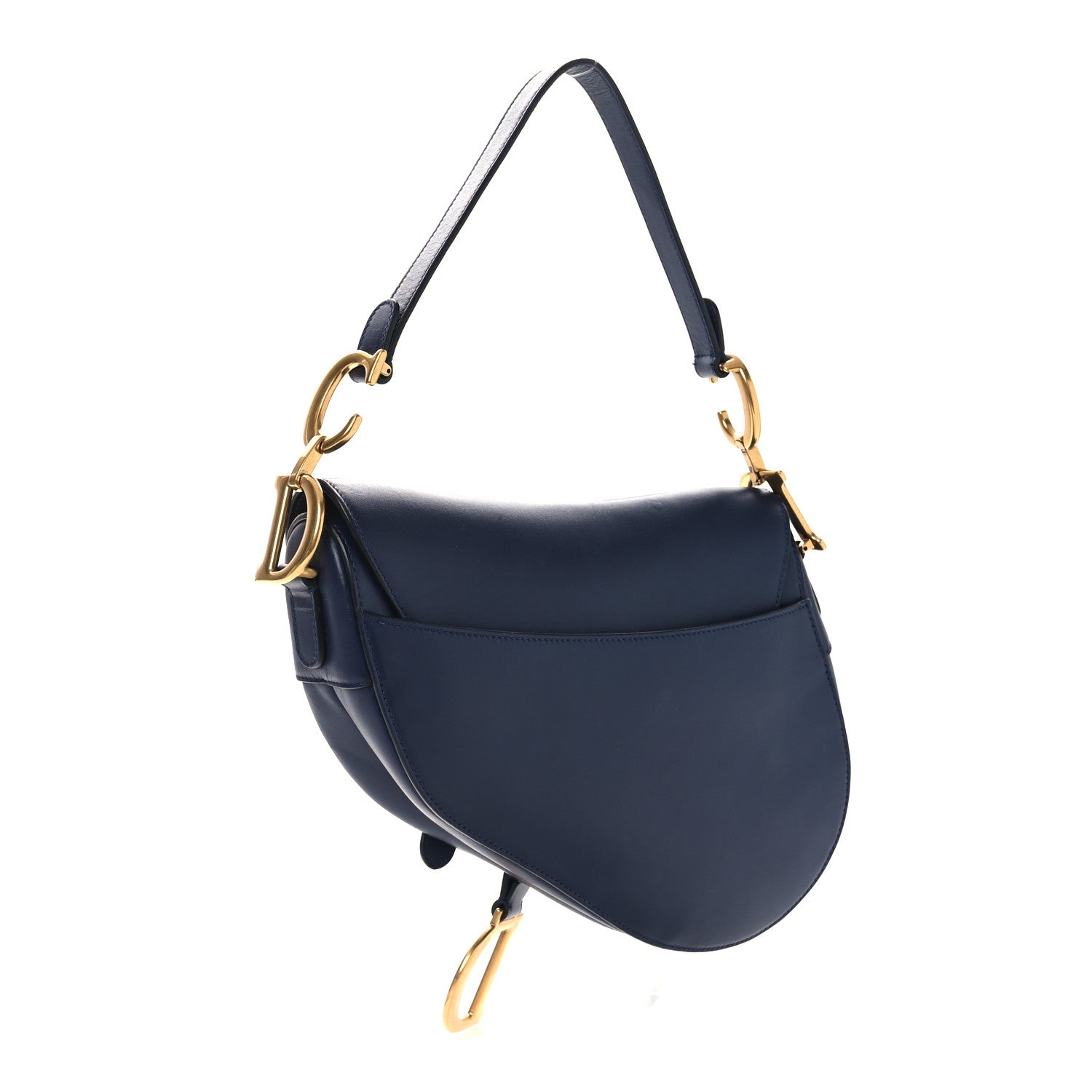 Christian Dior Calfskin Saddle Bag Blue