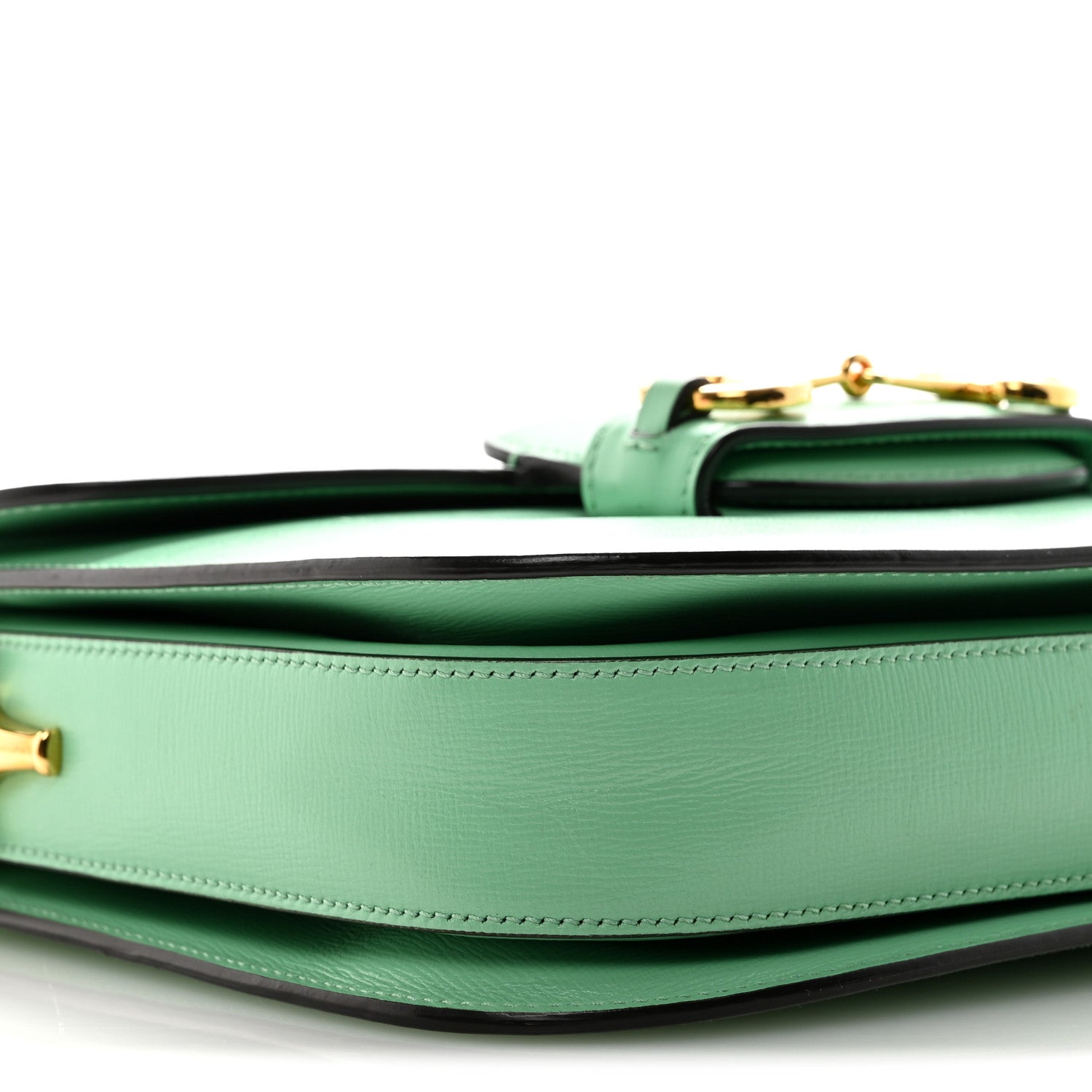 Gucci Azalea Calfskin Horsebit 1955 Shoulder Bag Light Green