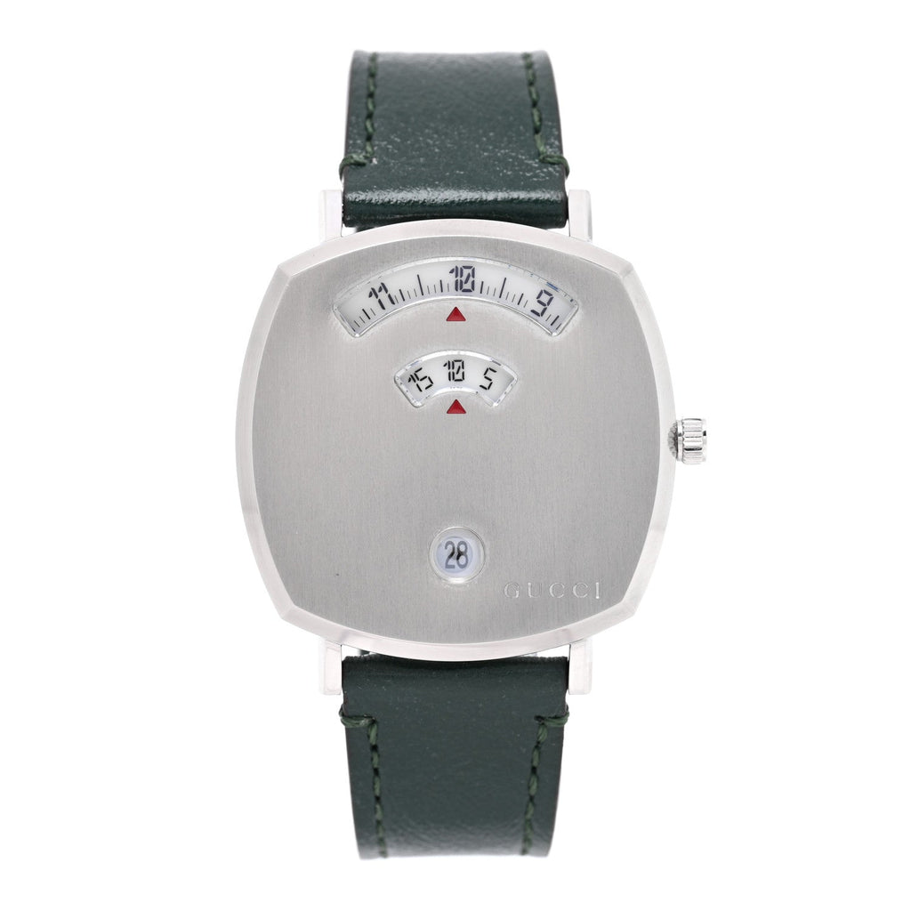 Gucci Stainless Steel Calfskin 35mm Grip Quartz Watch Green