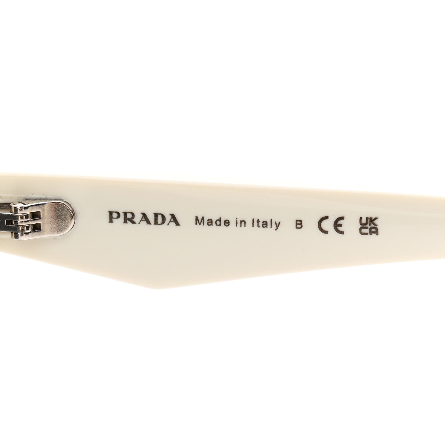 Prada Acetate Oval Sunglasses SPR 26Z Chalk White