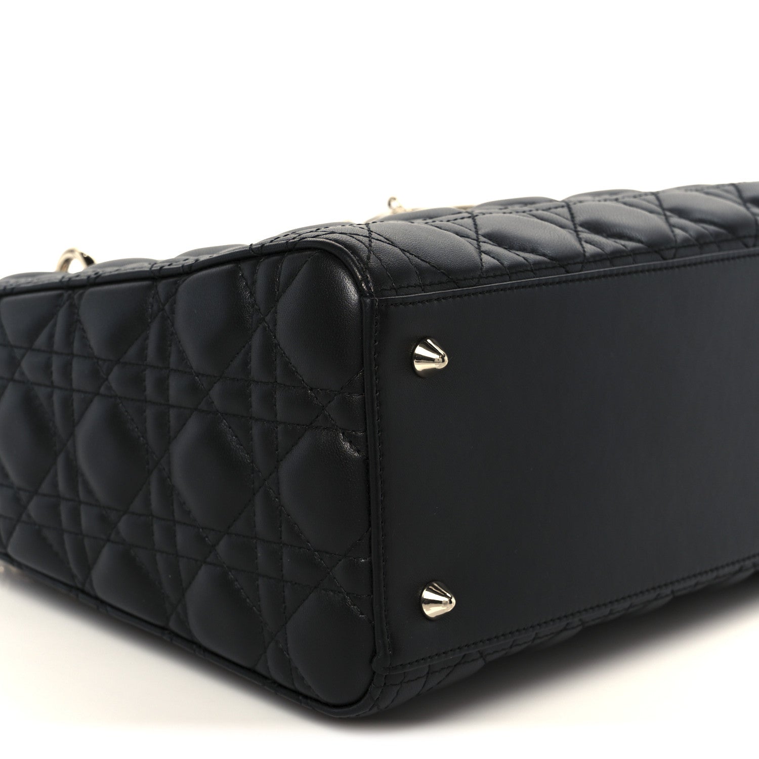 Christian Dior Lambskin Cannage Medium Lady Dior Black