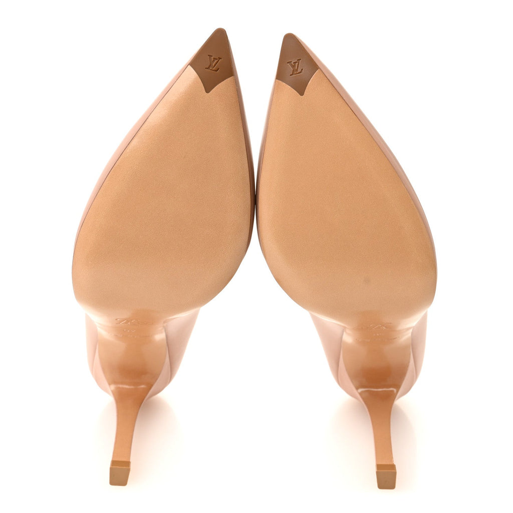Louis Vuitton Calfskin Signature Pumps 40 Nude Pink